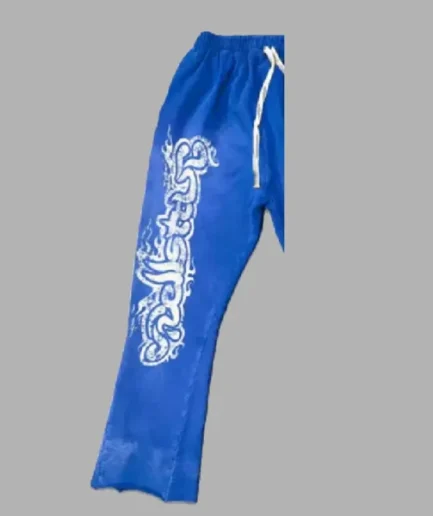 Blue Hellstar Flare Sweatpants