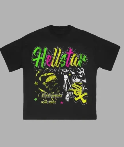 Black Hellstar Sweet Dreams With Stars T-Shirt