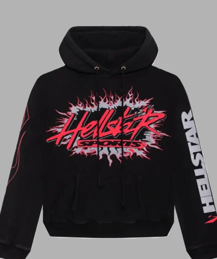 Black Hellstar Sports Future Flame Hoodie